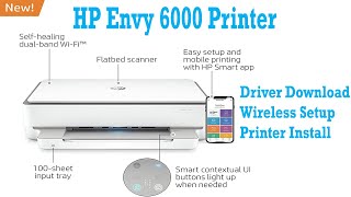 New HP Envy 6000 Series Printer Install  Driver Download  Software ▼ [upl. by Brose103]