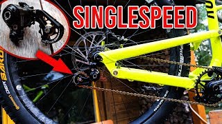 DAS BIG BIKE auf SINGLESPEED UMRÜSTEN  Erster Test im Bikepark Schöneck  FREERIDE MTB [upl. by Alicsirp]