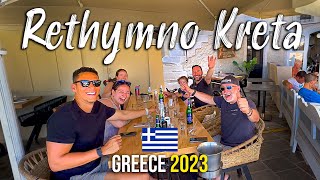 Rethymno Crete walking tour 4k Kreta Greece 2023 [upl. by Jarred261]