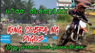 King cobra ng digos 65cc champion Brgy Aurora Compostela Davao de oro motocross [upl. by Johny]