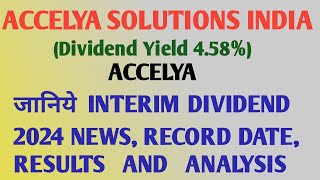 Accelya dividend news Accelya solutions share latest news Accelya Solutions India Ltd [upl. by Elmajian]