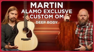 The Newest Martin Custom Shop Alamo Exclusive Deep Body Flame Mahogany OM [upl. by Mulford]