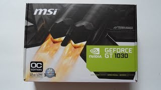 MSI Geforce GT 1030 2G LP OC Unboxing [upl. by Darcey]