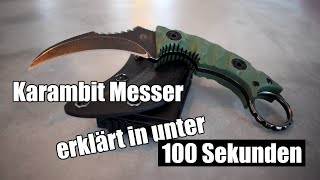 Waffenrecht in 100 Sekunden Karambit Messer [upl. by Isadore]