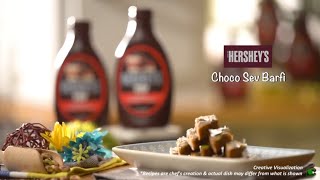 HERSHEY’S Choco Sev Barfi  100 Recipes With HERSHEYS Syrup [upl. by Ikcim727]