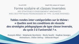 Forme scolaire et classes inversées  Table ronde 1 [upl. by Agon]