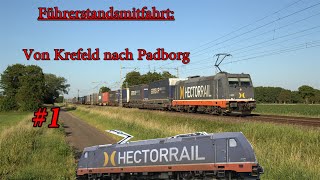 4K  Führerstandsmitfahrt Von Krefeld nach Padborg DK 1 [upl. by Aikram219]