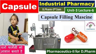 Capsule Filling Machine  Manual Semi amp Full Automatic L6 Unit3  Industrial Pharmacy  5th Sem [upl. by Aicella]