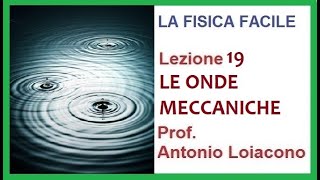 LA FISICA FACILE  Lezione 19  Le Onde Meccaniche [upl. by Antrim]