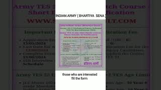 Indian Army form filling date  viral currentaffairs reasoningquestions ssc maths [upl. by Ahsiugal999]