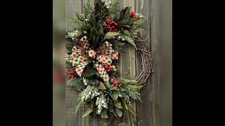 Christmas wreath for front porch [upl. by Suolhcin802]