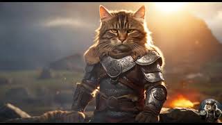 Viking cats  AI AnimationValhalla Calling Viking song [upl. by Ioab]