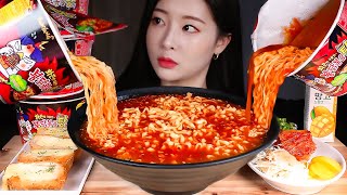 불닭볶음탕면 큰컵 통모짜치즈돈까스 먹방SPICY FIRE CHICKEN NOODLE SOUP 🔥 CHEESE PORK CUTLET  SPICY CUP RAMYUN MUKBANG [upl. by Niels]