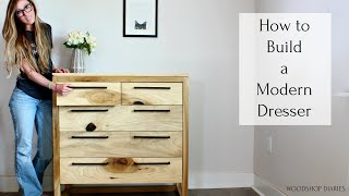 How to Build a Modern 5 Drawer Dresser [upl. by Nnad]