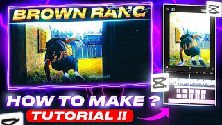 Trending Brown Rang Montage Edit TUTORIAL 🔥  Free Fire CAPCUT Editing 📲🥵 [upl. by Ynaittirb]