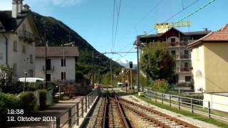 Centovalli railway drivers view 23 LocarnoDomodossola チェントヴァッリ鉄道 [upl. by Deane]