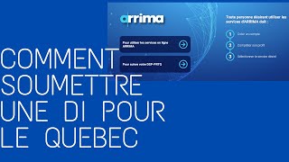 COMMENT SOUMETTRE UNE DÉCLARATION D’INTÉRÊT POUR ARRIMAQUÉBEC en 2022 [upl. by Broddie604]