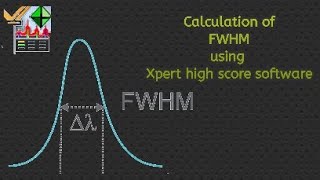 calculate fwhm from xrd data by using xpert highscore software [upl. by Miru]