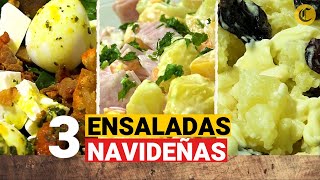 Ensaladas navideñas 3 recetas fáciles y económicas  A Comer Rico [upl. by Baun]