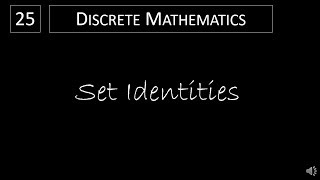 Discrete Math  222 Set Identities [upl. by Dre]