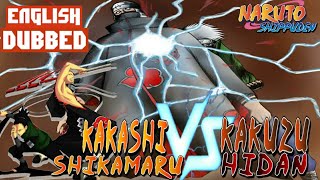 KAKASHI VS KAKUZU  SHIKAMARU VS HIDAN  TEAM 10  🗣ENGLISH DUBBED FULL FIGHTHD ANIME NARUTO [upl. by Aihseuqal625]