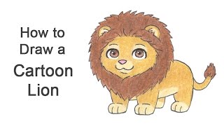 How to Draw a Lion Cartoon [upl. by Anceline325]