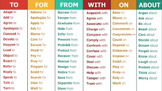 100 Prepositional Verbs for Improving your English Fluency  Prepositions after Verbs [upl. by Meer]