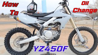 HOW TO 2010Current YZ450F Oil amp Filter Replacement  4K [upl. by Jaeger]