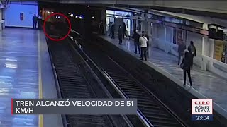 Video del tren antes de chocar en Tacubaya  Noticias con Ciro Gómez Leyva [upl. by Aiuqcaj]