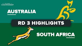 The Rugby Championship  Australia v South Africa  Round 3 Highlights [upl. by Atikim]