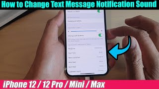 iPhone 1212 Pro How to Change Text Message Notification Sound [upl. by Nanete]