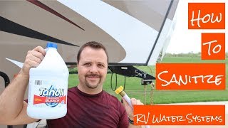 how to sanitize an RV water tank  Do it Yourself [upl. by Mackenzie]