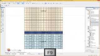 Как сделать раскладку плитки в архикад с помощью штриховок [upl. by Tnayrb]