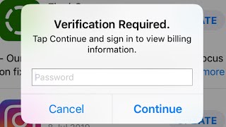 Verification Required Tap Continue and Sign in to View Billing Information iPhone  iOS 15  2022 [upl. by Ecinrahs]