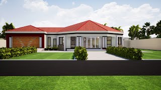 3 Bedroom Roundavel design  8 corner house  139m x 213m [upl. by Dustman645]