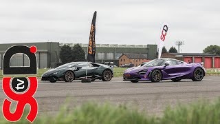 McLaren 720S v Huracan Performante  BOTB Drag Race  SCD Drag Races [upl. by Hadsall662]