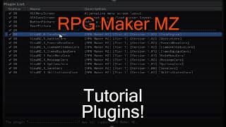 RPG Maker MZ Tutorial Plugins [upl. by Arabeila]