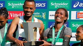 Ethiopian athletes make golden outing at 2019 Paris marathon [upl. by Gaye386]