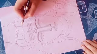 Shiv Shankar drawingMahadev drawingHow to draw Shiv ShankarEasy God drawing for beginners [upl. by Cariotta]