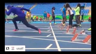 Trayvon Bromell Start Block Technique  Slow Motion [upl. by Gabi427]