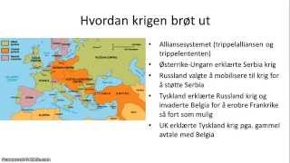 Første verdenskrig  13  Oversikt [upl. by Horne]