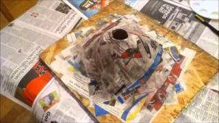 How To Make A Paper Mache Volcano [upl. by Khajeh908]