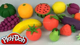 Fruits and Vegetables made from Play Doh with Surprise Toys [upl. by Jacobsen]