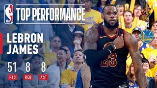 LeBron James Epic 51 Point Performance  Game 1 Of The 1718 Finals [upl. by Bruyn]