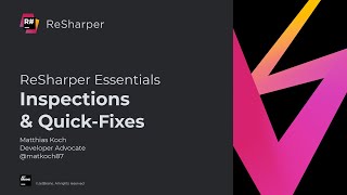 Inspections and Quick Fixes  ReSharper Essentials [upl. by Kremer]