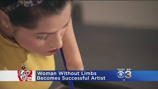 Woman Without Limbs Becomes A Successful Artist [upl. by Niatsirhc]