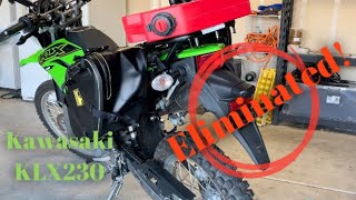 How To Install  Review  Fender Eliminator Kit  Kawasaki KLX230  Dual Sport ADV [upl. by Aicinoid]