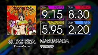 【GITADORA】 MASCARADA MASTER  BASIC Drum [upl. by Ettelorahc132]