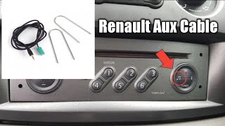 Renault Aux Adapter Cable Installing  Update list aux Scenic 2 DIY [upl. by Axela]