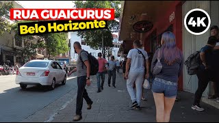 RUA GUAICURUS  BELO HORIZONTEMG  NA RUA 4K [upl. by Lourie796]